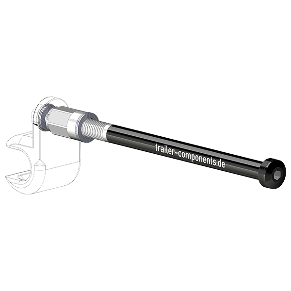 Snabbkopplingsaxlar med universaladapter för ORBEA | för vänstergänga M12 x 1,50 - passar till Thule, Qeridoo, Burley, Hamax, Trixie och många fler.