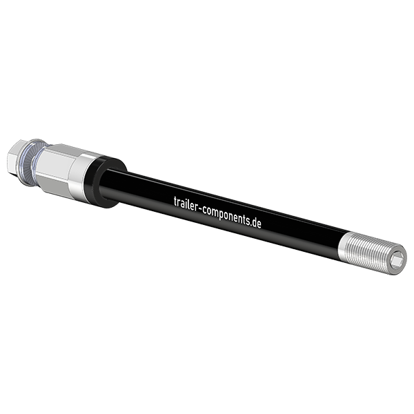 Genomgående axlar för cykelkärror med universaladapter | passar för Thule, Qeridoo, Burley, Hamax, Trixie och många fler