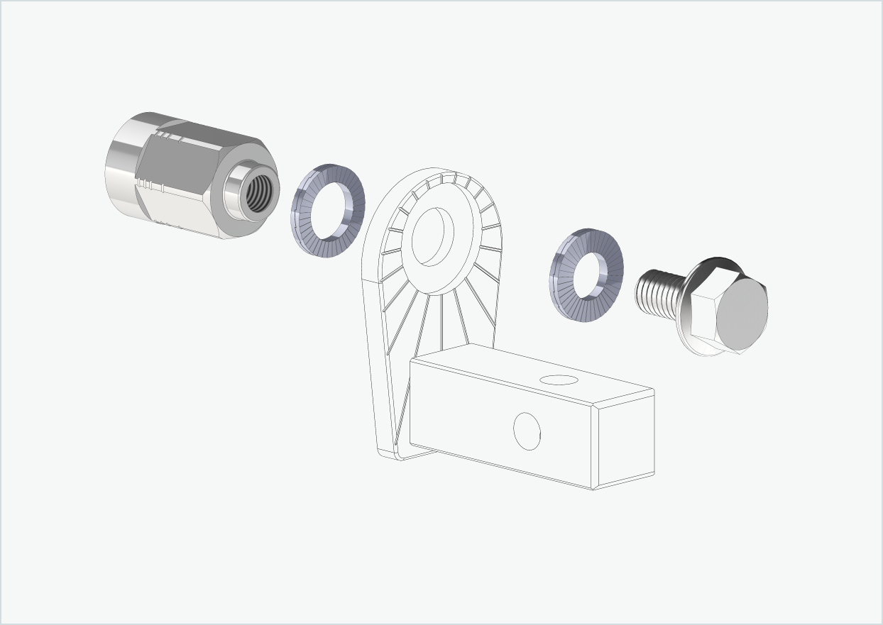 Adapter för solid axel - FG 9,5 - (3/8 x 26)