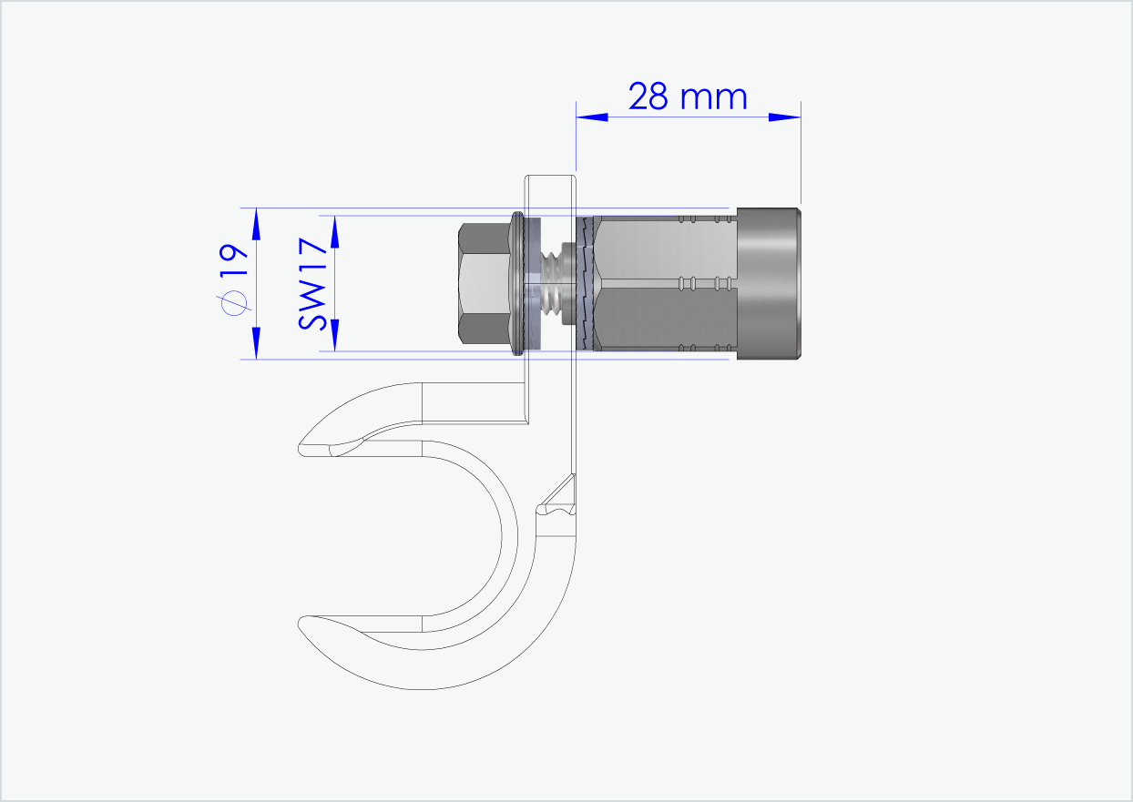 Adapter för solid axel - FG 10,5 - (13/32 x 26)