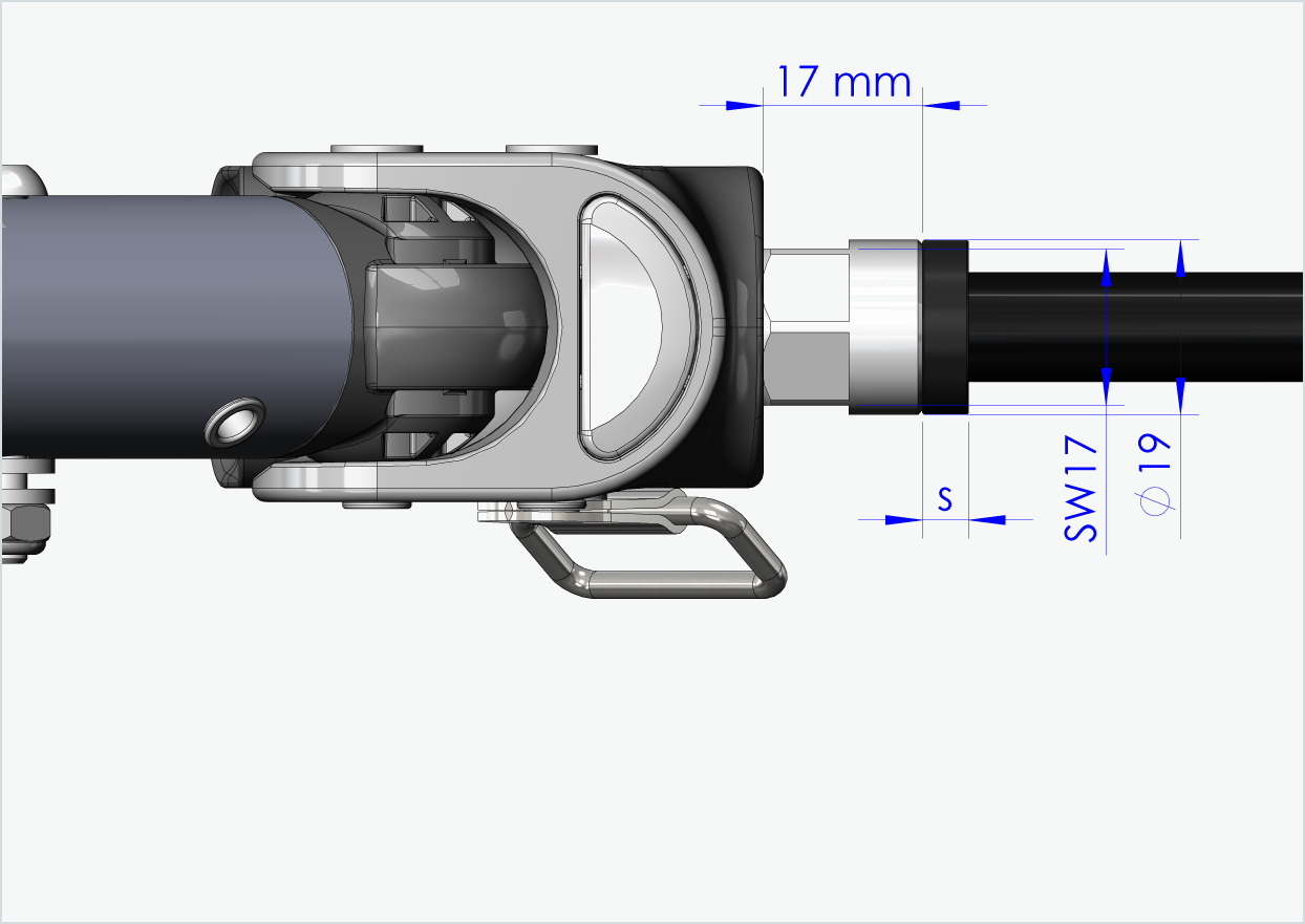 Genomgående axel med adapter / M12 x 1,50 | för Croozer-släpvagnar från 2018