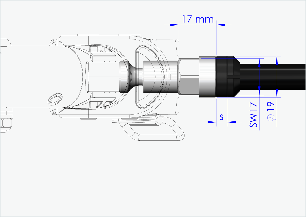 Syntace genomgående axel (X-12) med adapter / M12 x 1,00 | för Croozer-släpvagnar från 2018
