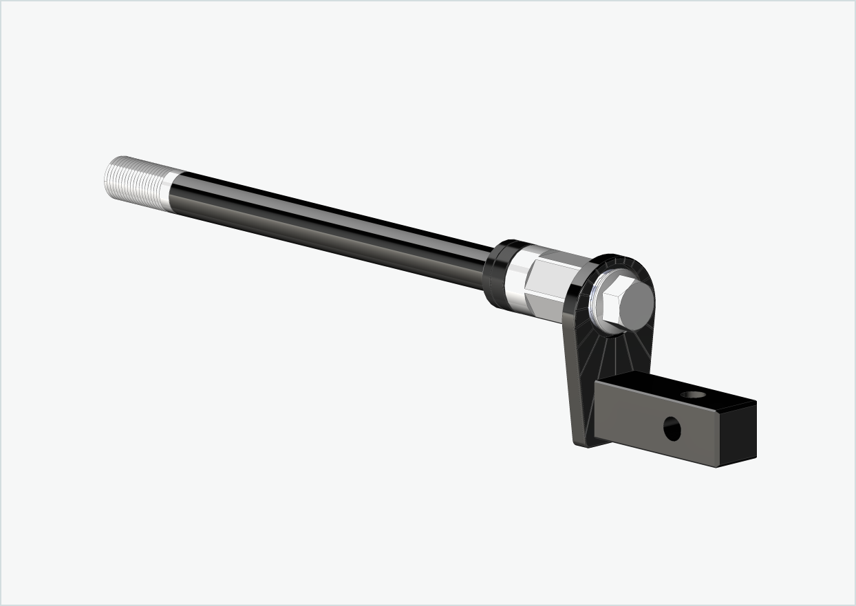 Genomgående axel Syntace (X-12) med adapter Universal / M12 x 1,00