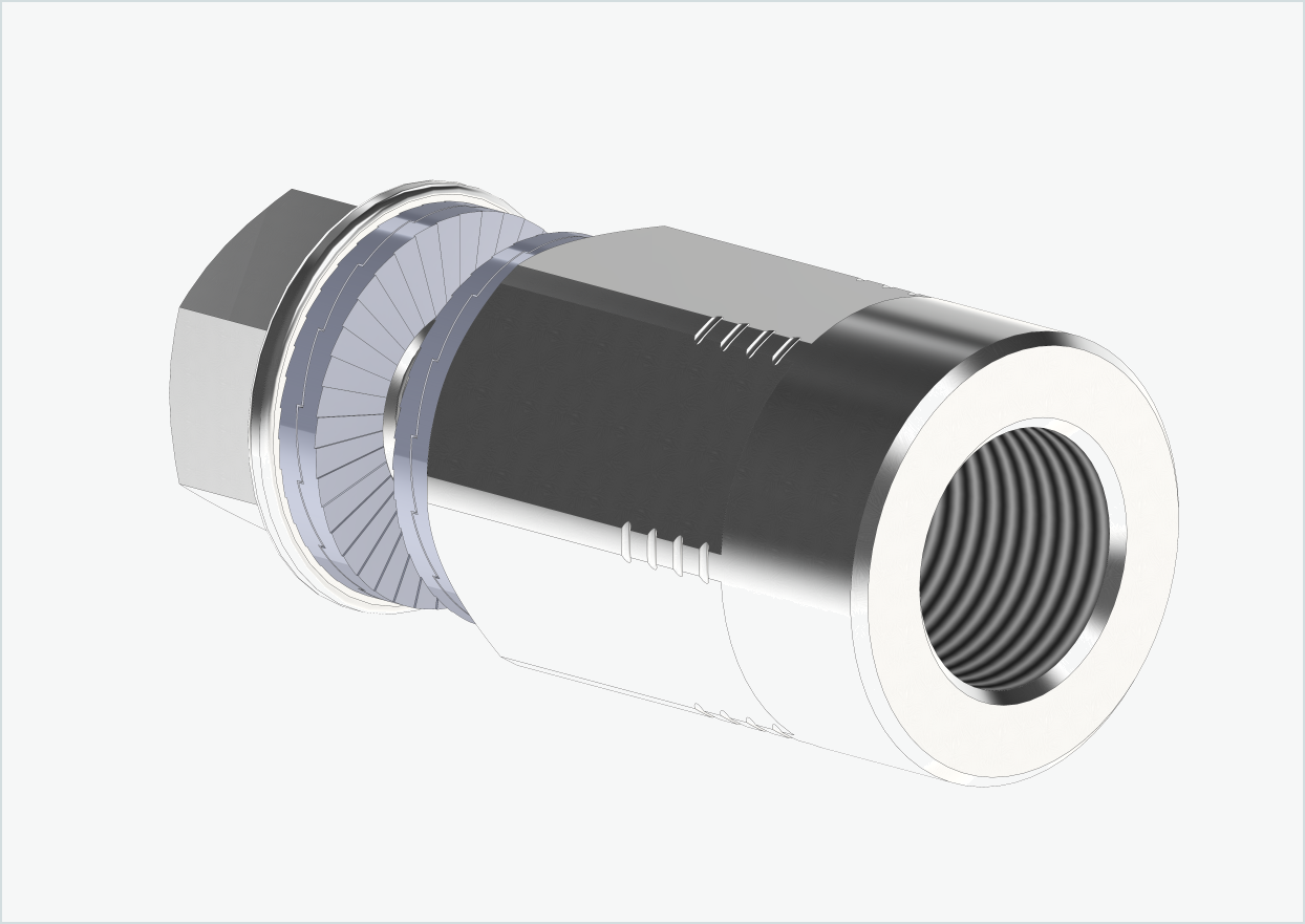 Adapter för solid axel - M12 x 1,00
