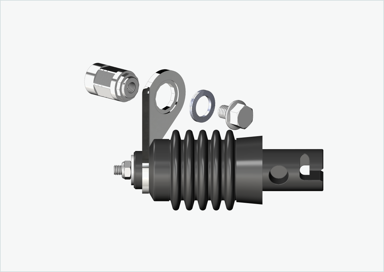 Adapter för solid axel - M12 x 1,25