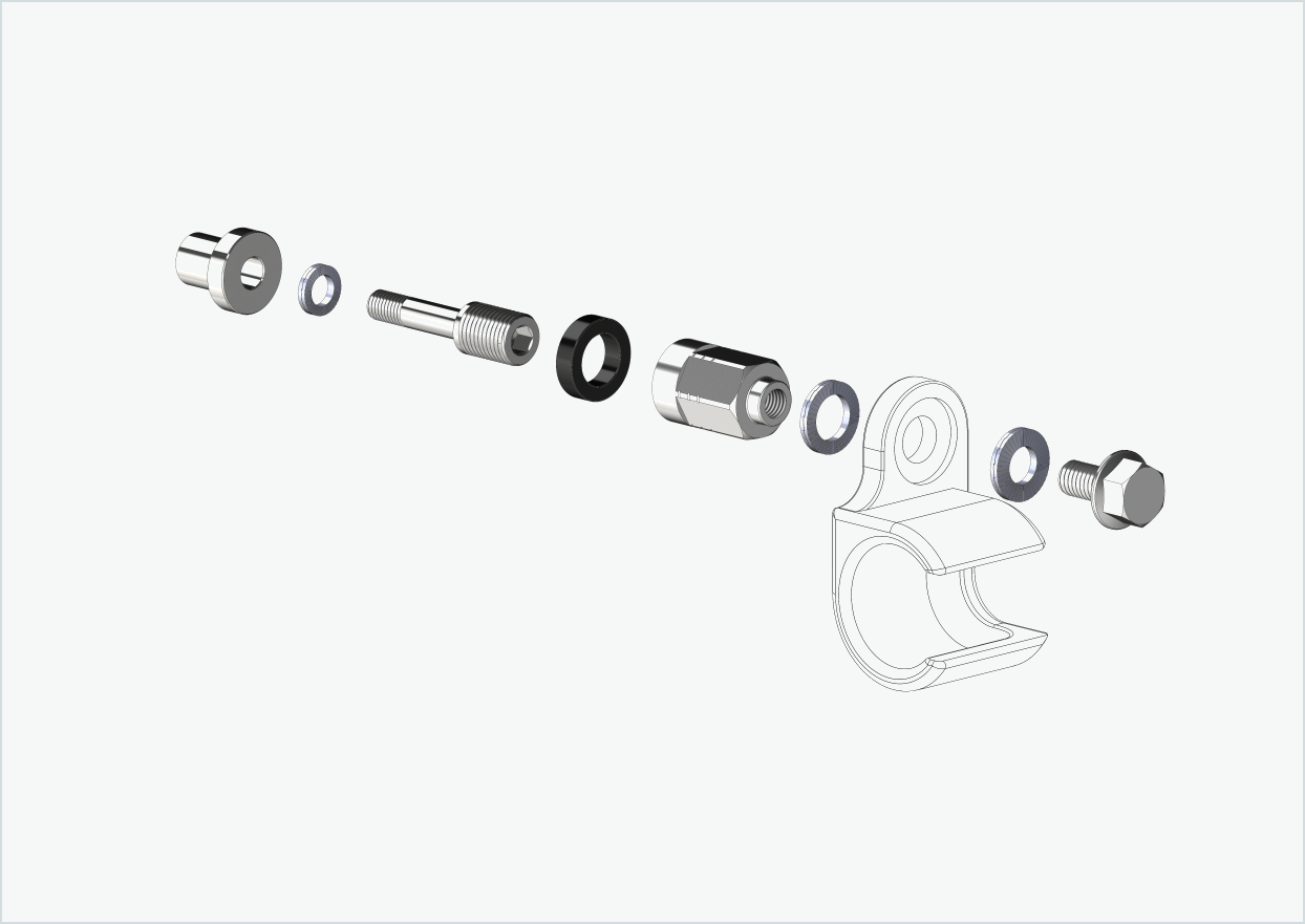 Adapter Universal XL för Rohloff-nav Speedhub 500-14 / A12 | lämplig för Thule, Qeridoo, Burley, Prophete, Hamax, Trixie och många andra