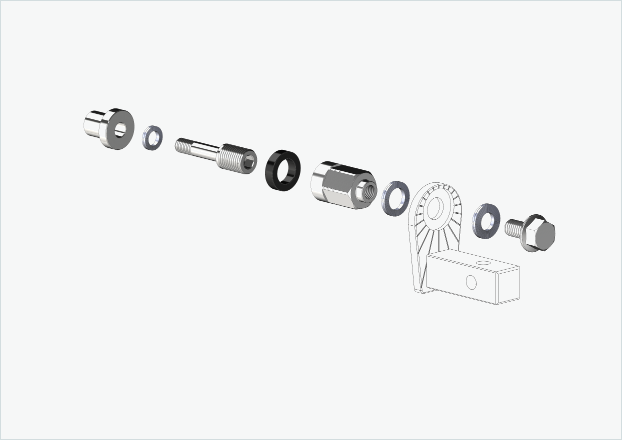 Adapter Universal XL för Rohloff-nav Speedhub 500-14 / A12 | lämplig för Thule, Qeridoo, Burley, Prophete, Hamax, Trixie och många andra