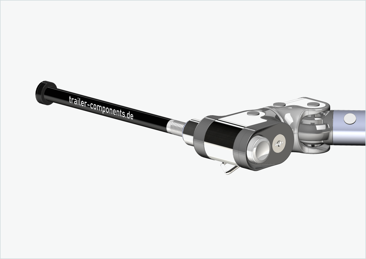 Genomgående axel med adapter Croozer för TOUT TERRAIN | för vänstergänga M12 x 1,50 - lämplig för Croozer cykelkärror från 2018 och framåt