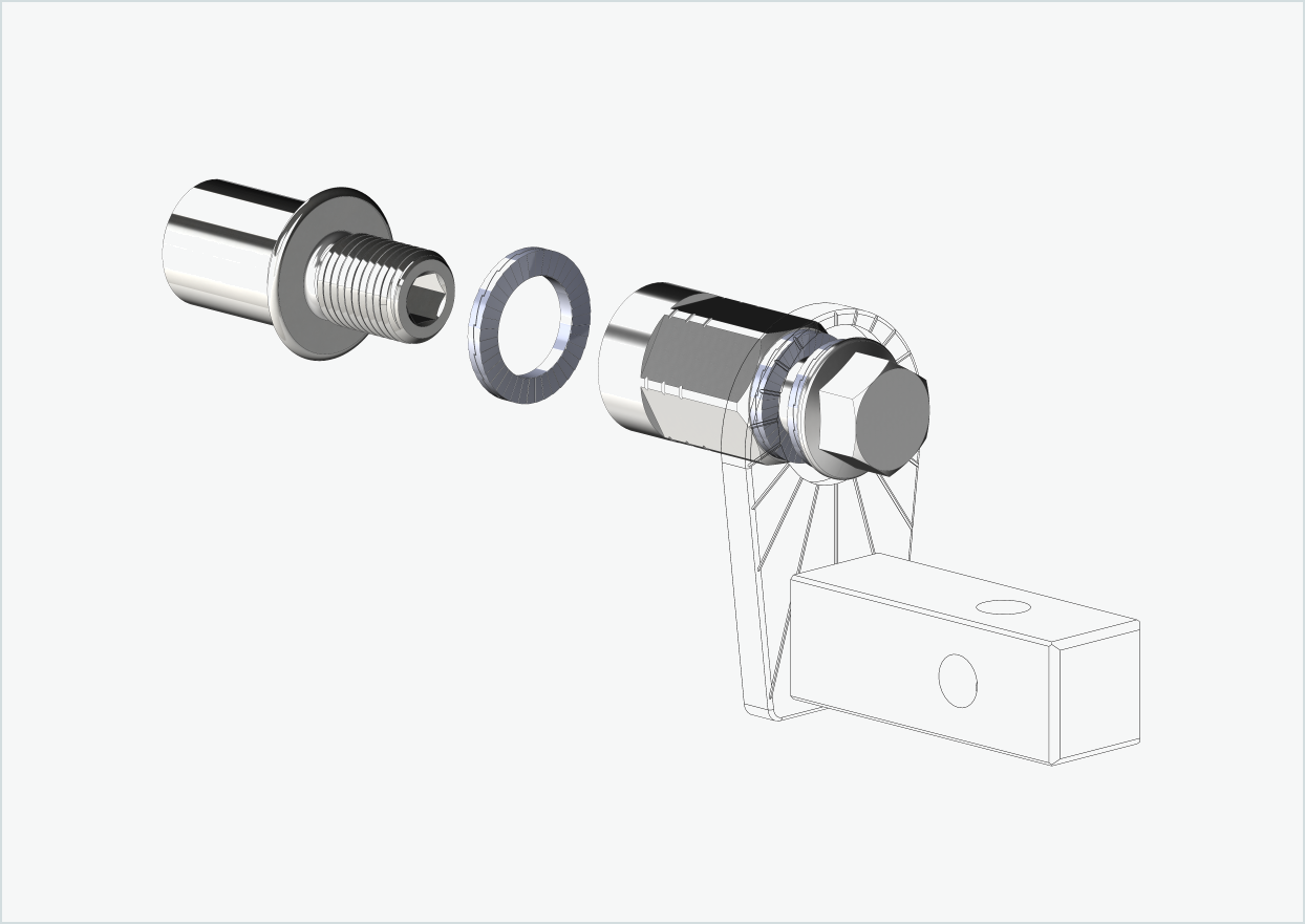 Cowboy 4 - Kort gängadapter - M12 x 1,25 | Paket med adapter universal