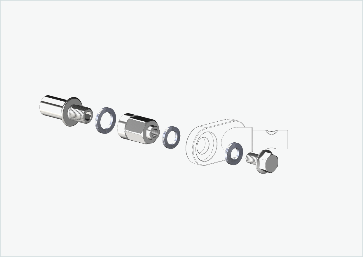 Cowboy 4 - Gängadapter lång - M12 x 1,25 | Paket med adapter universal