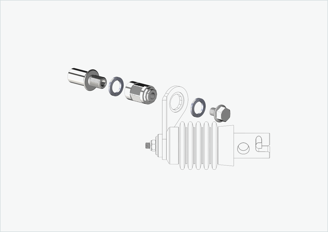 Cowboy 4 - Gängadapter lång - M12 x 1,25 | Paket med adapter Weber