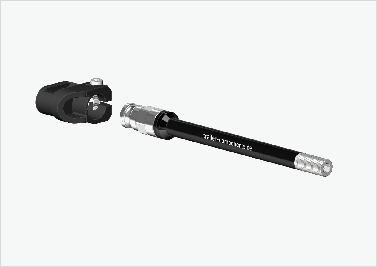 Syntace genomgående axel (X-12) med adapter / M12 x 1,50 | för Leggero-släpvagnar med BECCO-system