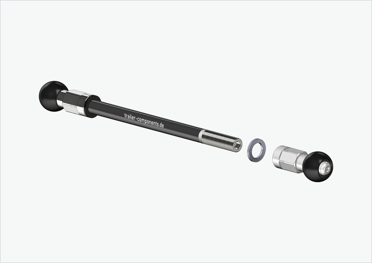 Genomgående axel för Burley COHO XC / M12 x 1,00