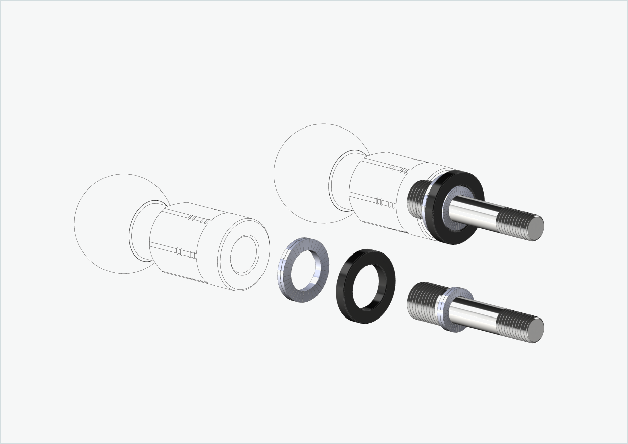 Burley COHO XC gängadapteruppsättning (30mm/30mm) | för Rohloff Speedhub 500-14 / A12