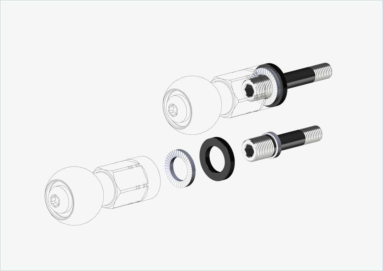 Burley COHO XC gängadapteruppsättning (30mm/36mm) | för Rohloff Speedhub 500-14 / A12
