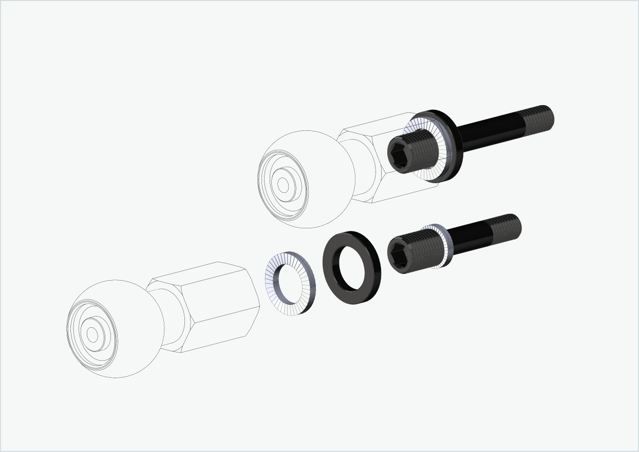 Burley COHO XC gängadapteruppsättning (30mm/42mm) | för Rohloff Speedhub 500-14 / A12