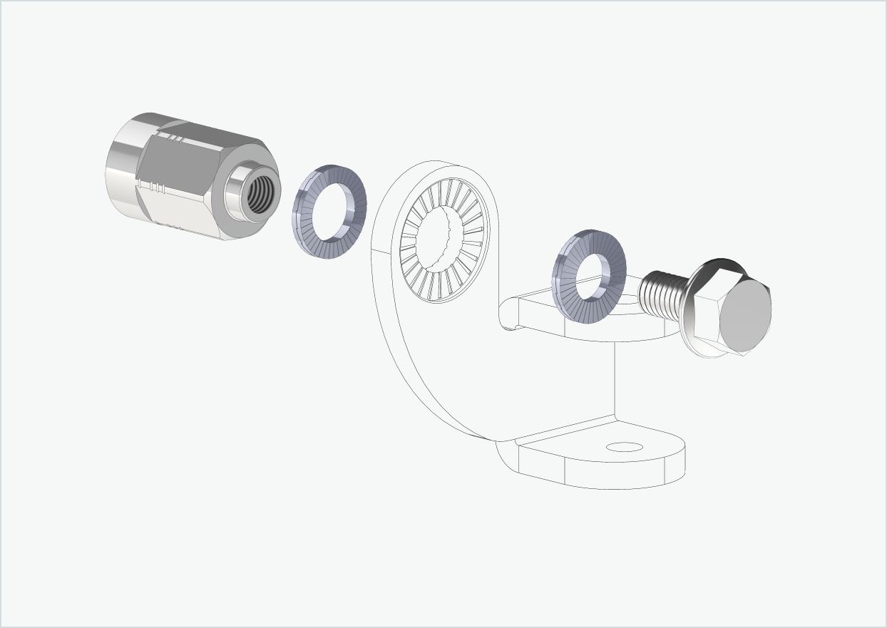Adapter för solid axel - M10 x 1,00