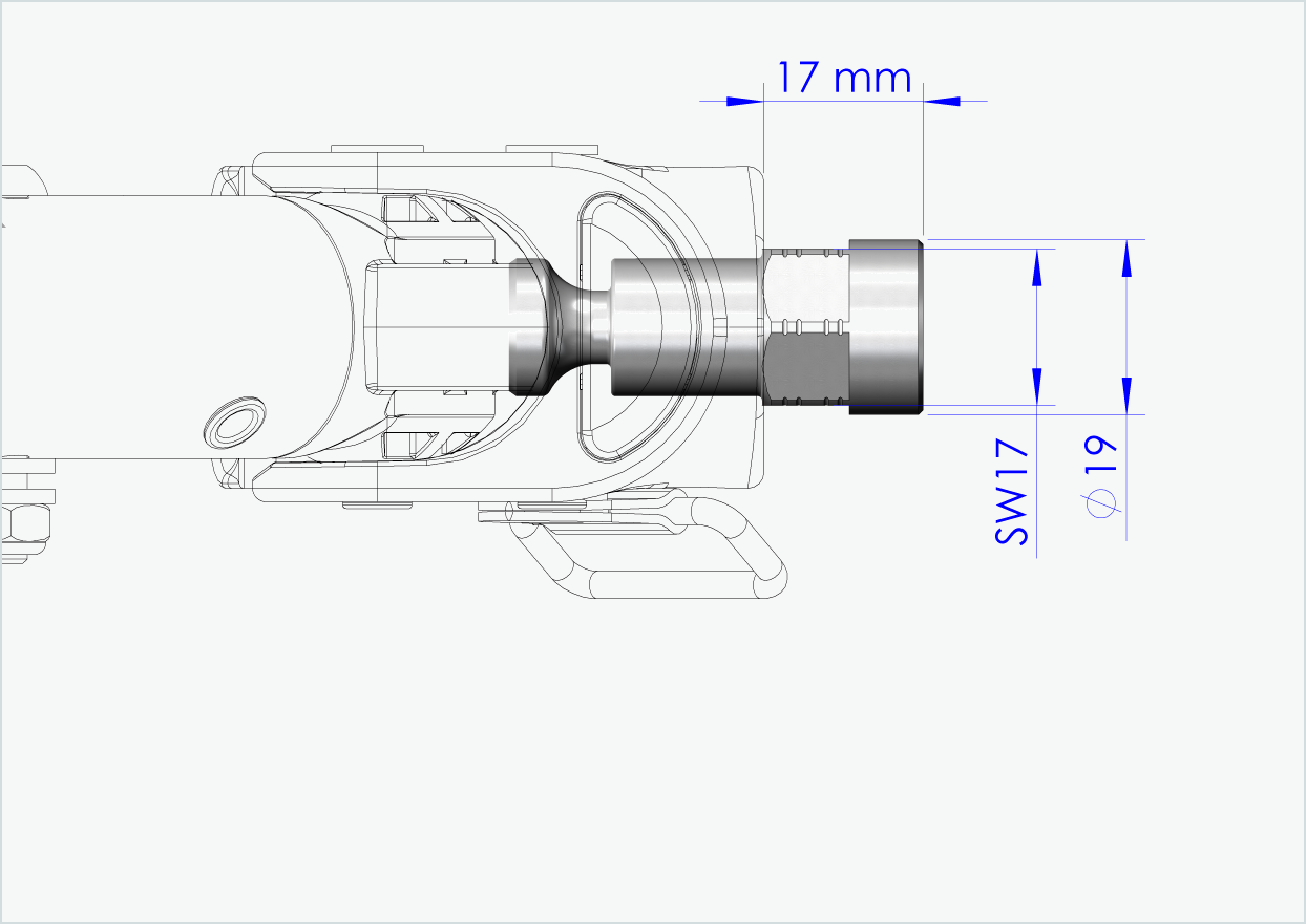 Adapter för solid axel - FG 10.5 - (13/32 x 26) | för Croozer-släpvagnar från 2018