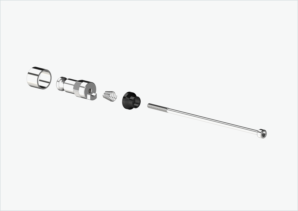 Snabbkopplingsaxel med adapter (för Croozer-släpvagnar från 2018) | Spännlängd 143 mm - 153 mm