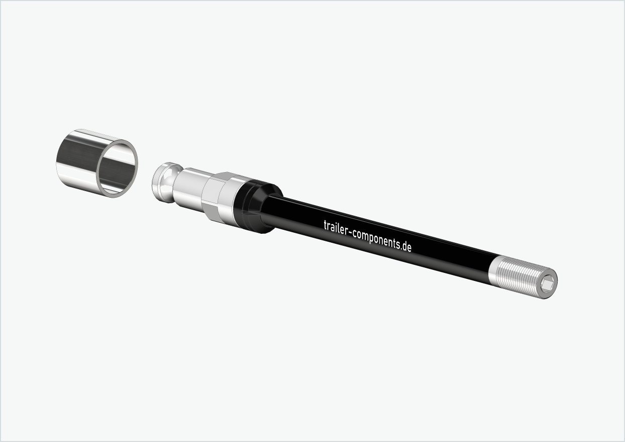 Syntace genomgående axel (X-12) med adapter / M12 x 1,50 | för Croozer-släpvagnar från 2018