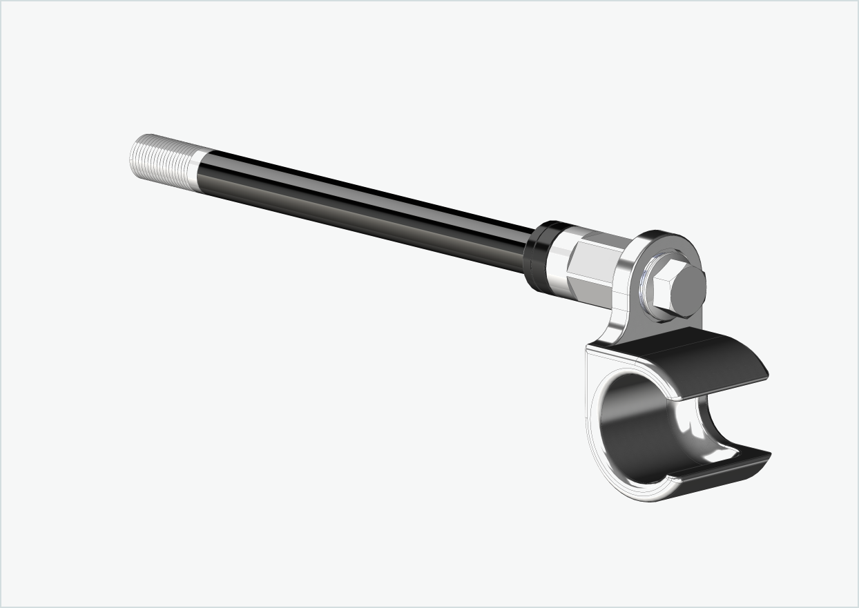 Genomgående axel Syntace (X-12) med adapter Universal / M12 x 1,00