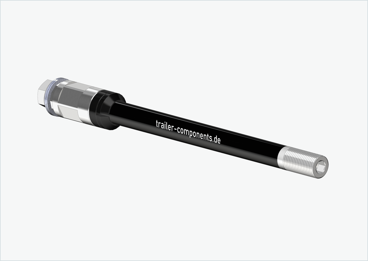 Syntace genomgående axel (X-12) med polygonadapter / M12 x 1,50