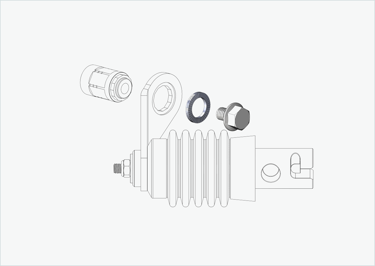 Skruvkopplingssats för polygonadapter (Weber)