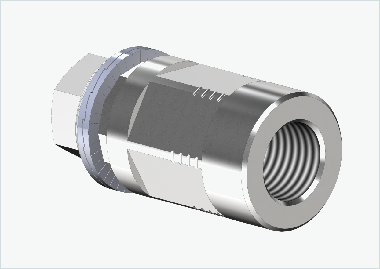 Adapter för solid axel - M12 x 1,00