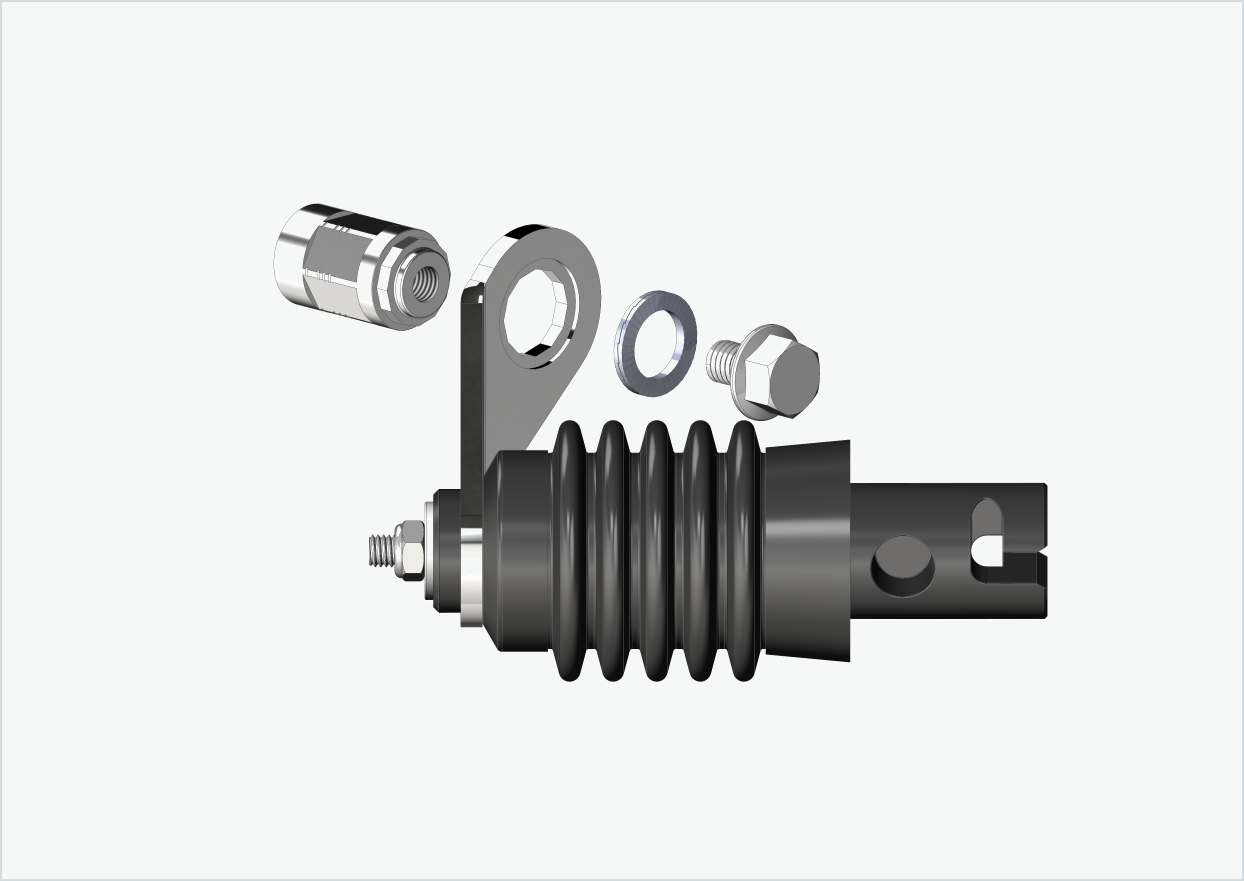 Adapter för solid axel - M10 x 1,00
