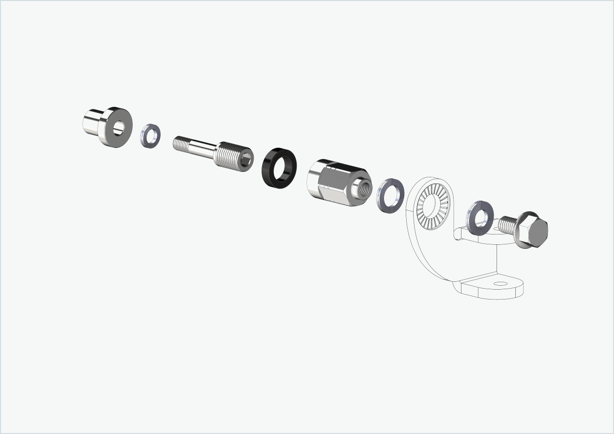 Adapter Universal XL för Rohloff-nav Speedhub 500-14 / A12 | lämplig för Thule, Qeridoo, Burley, Prophete, Hamax, Trixie och många andra