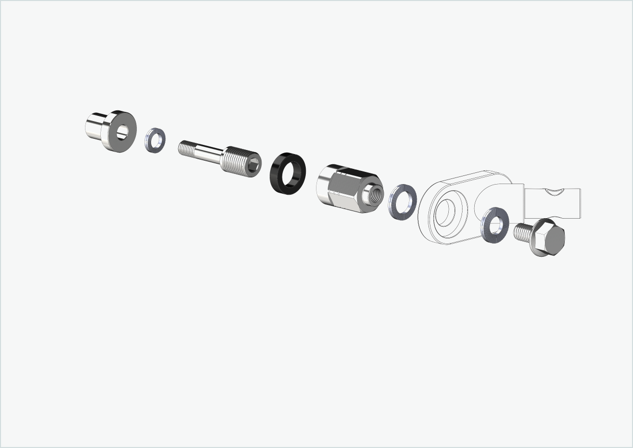 Adapter Universal XL för Rohloff-nav Speedhub 500-14 / A12 | lämplig för Thule, Qeridoo, Burley, Prophete, Hamax, Trixie och många andra