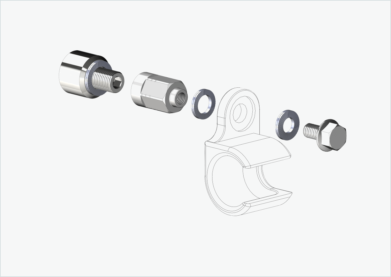 Universaladapter för HYENA-HRN-motor | lämplig för Thule, Qeridoo, Burley, Prophete, Hamax, Trixie och många fler