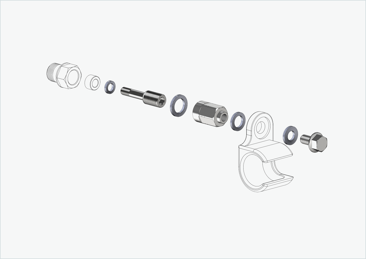 Universaladapter för HASE PINO med Rohloff Speedhub A12 | lämplig för Thule, Qeridoo, Burley, Prophete, Hamax, Trixie och många fler.