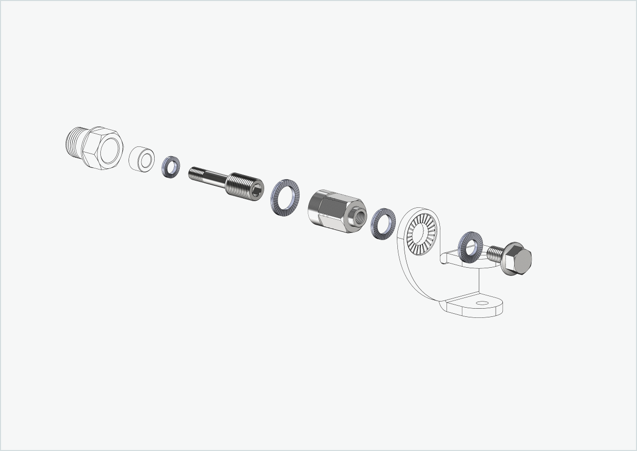 Universaladapter för HASE PINO med Rohloff Speedhub A12 | lämplig för Thule, Qeridoo, Burley, Prophete, Hamax, Trixie och många fler.