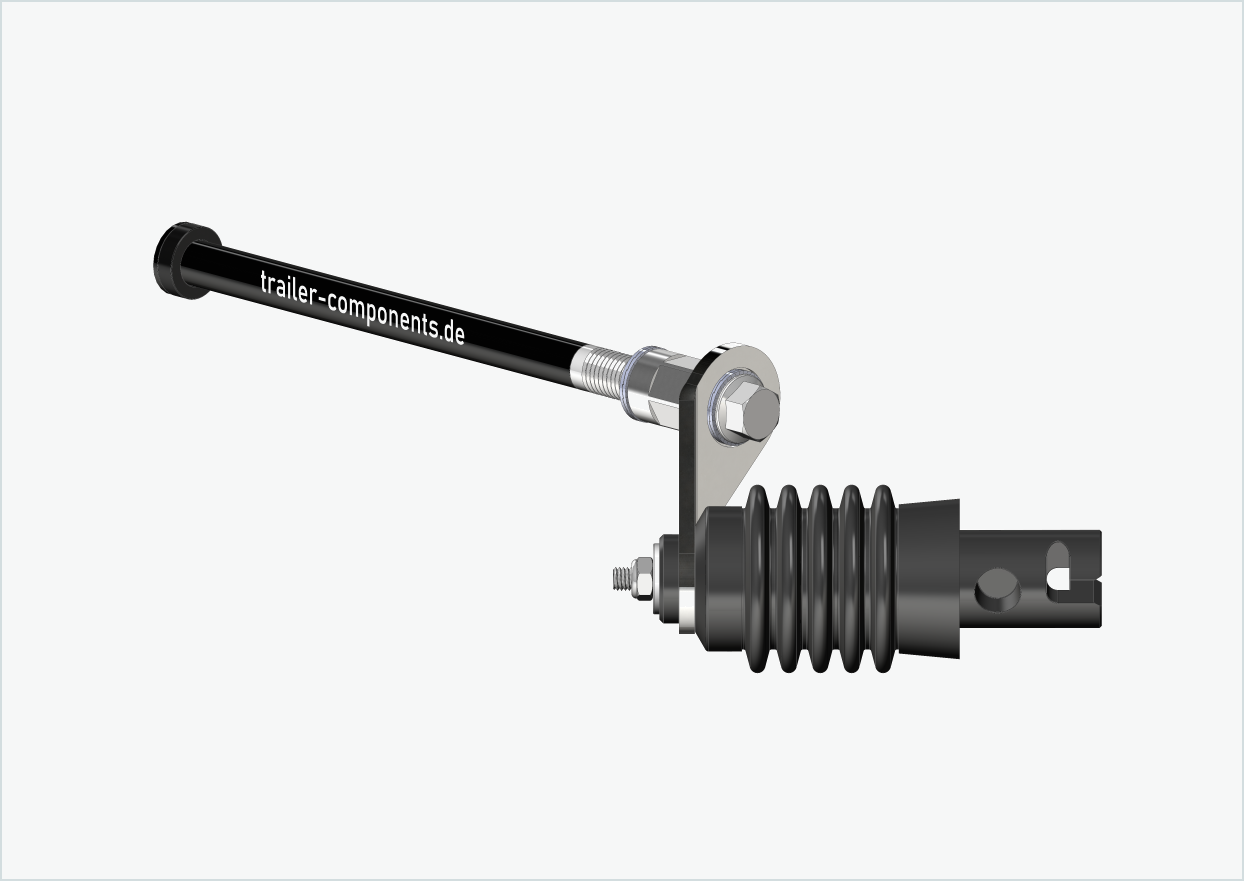 Snabbkopplingsaxel med Weber-adapter för TOUT TERRAIN | för vänstergänga M12 x 1,50 - lämplig för Weber-kopplingar typ: E - EL - ES