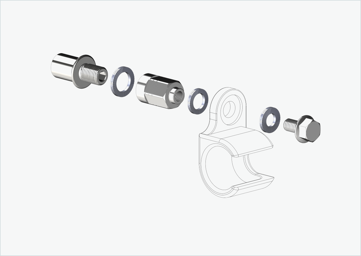 Cowboy 4 - Kort gängadapter - M12 x 1,25 | Paket med adapter universal