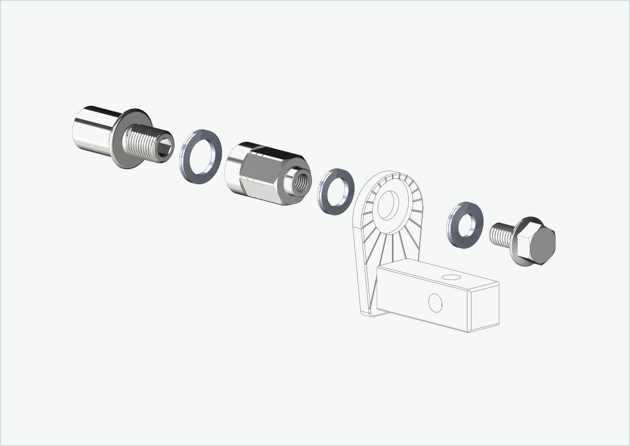 Cowboy 4 - Kort gängadapter - M12 x 1,25 | Paket med adapter universal