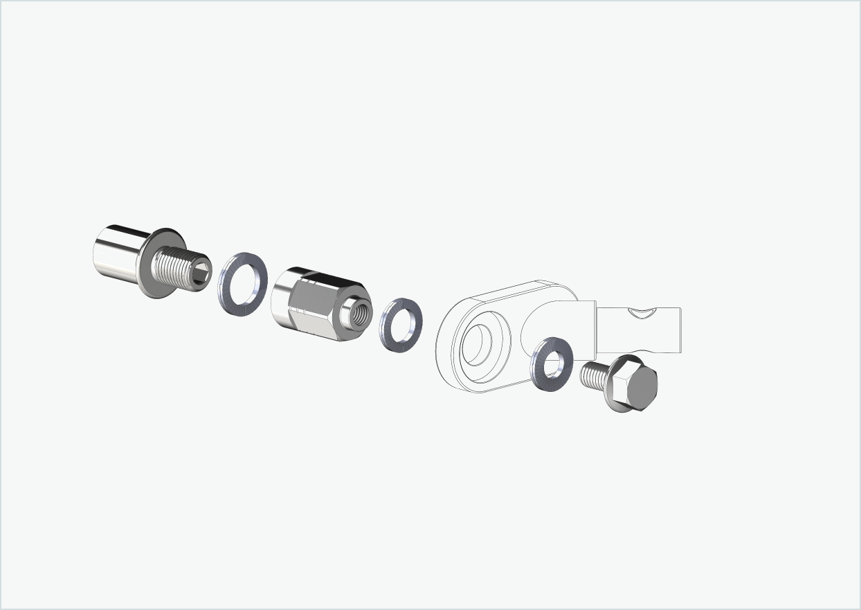 Cowboy 4 - Kort gängadapter - M12 x 1,25 | Paket med adapter universal