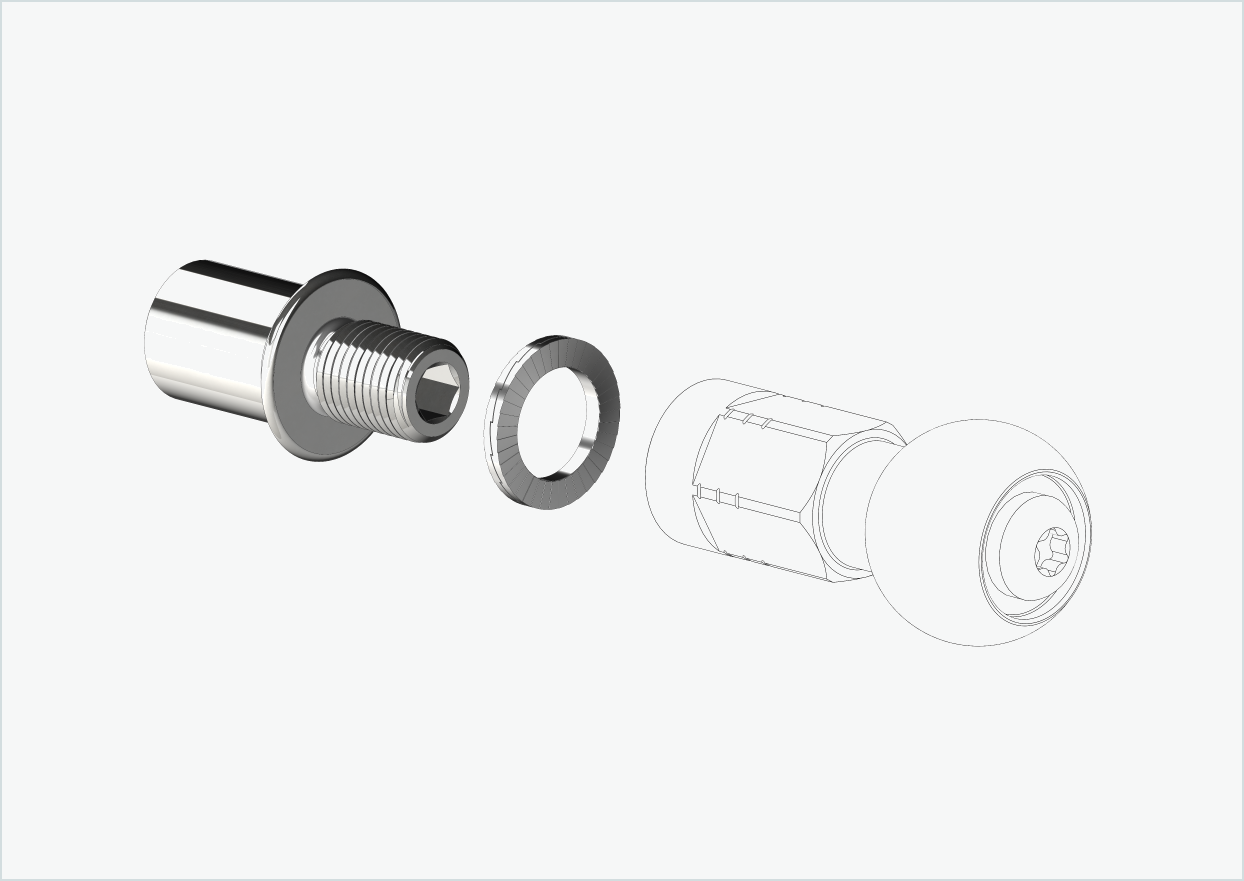 Kort gängadapter - M12 x 1,25 | lämplig för COWBOY - Classic - Cruiser - Cruiser ST
