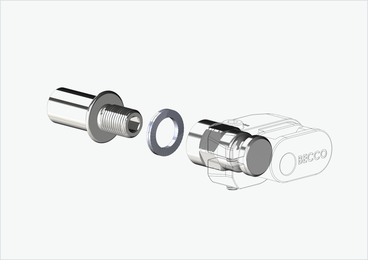 Cowboy 4 - Gängadapter lång - M12 x 1,25 | Paket med adapter Leggero (BECCO)