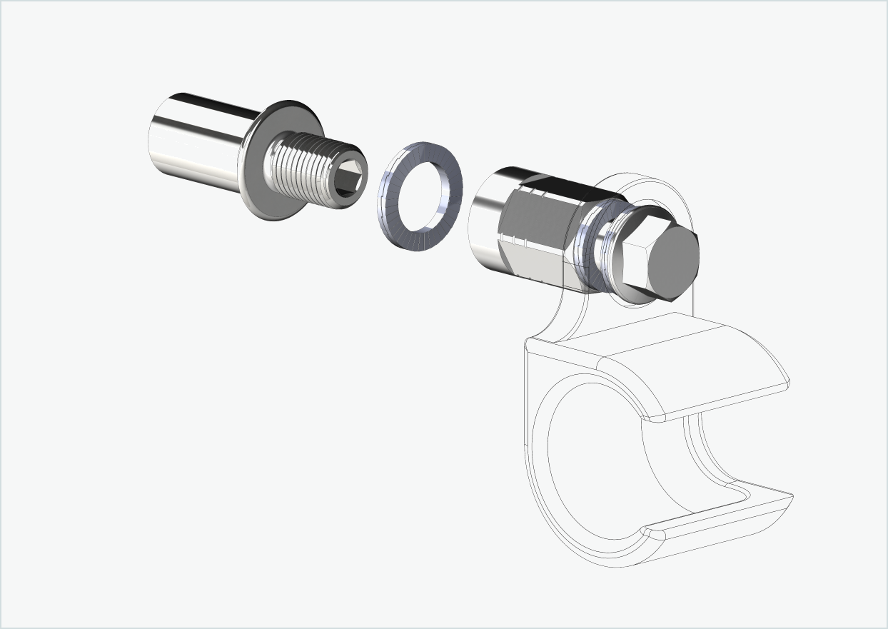 Cowboy 4 - Gängadapter lång - M12 x 1,25 | Paket med adapter universal