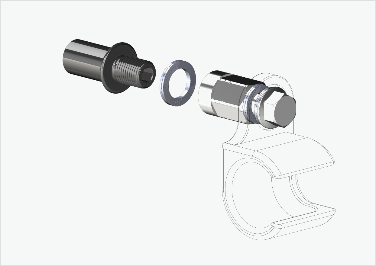 Cowboy 4 - Gängadapter lång - M12 x 1,25 | Paket med adapter universal