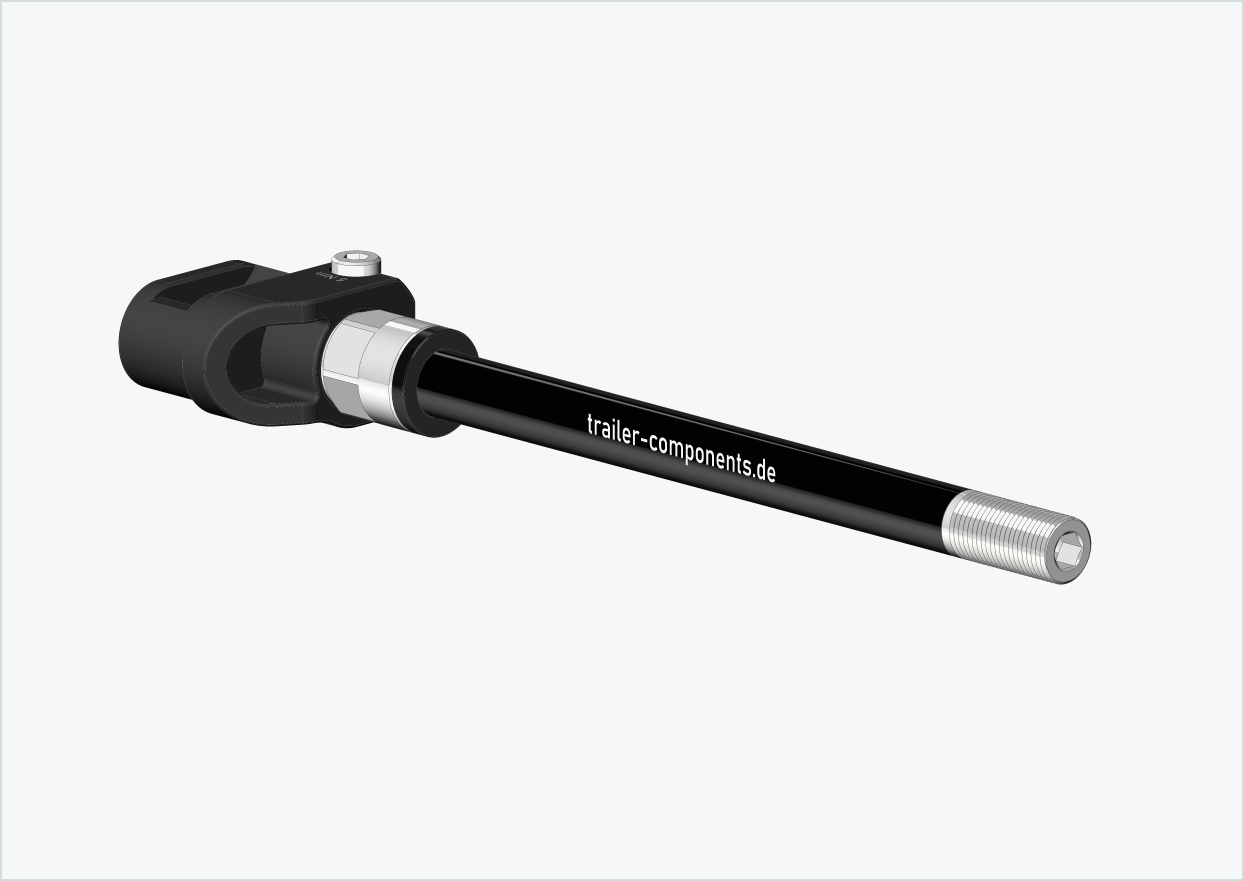 Genomgående axel med adapter / M12 x 1,50 | för Leggero-släpvagnar med BECCO-system