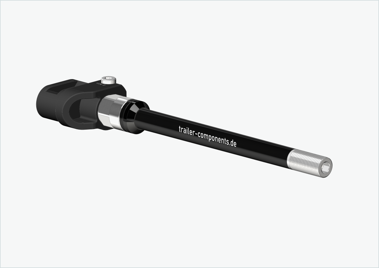 Syntace genomgående axel (X-12) med adapter / M12 x 1,00 | för Leggero-släpvagnar med BECCO-system