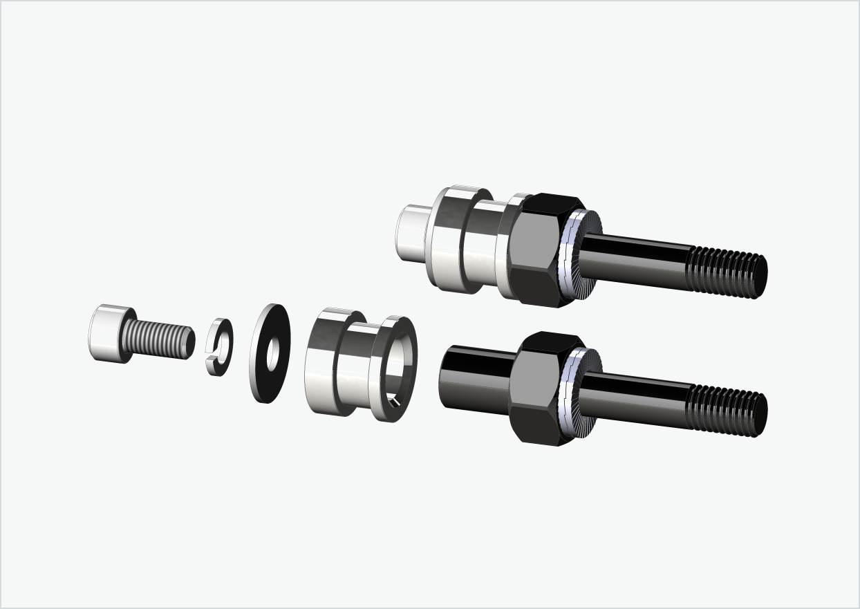 BOB YAK / IBEX gängadapteruppsättning (30mm/30mm) | för Rohloff Speedhub 500-14 / A12