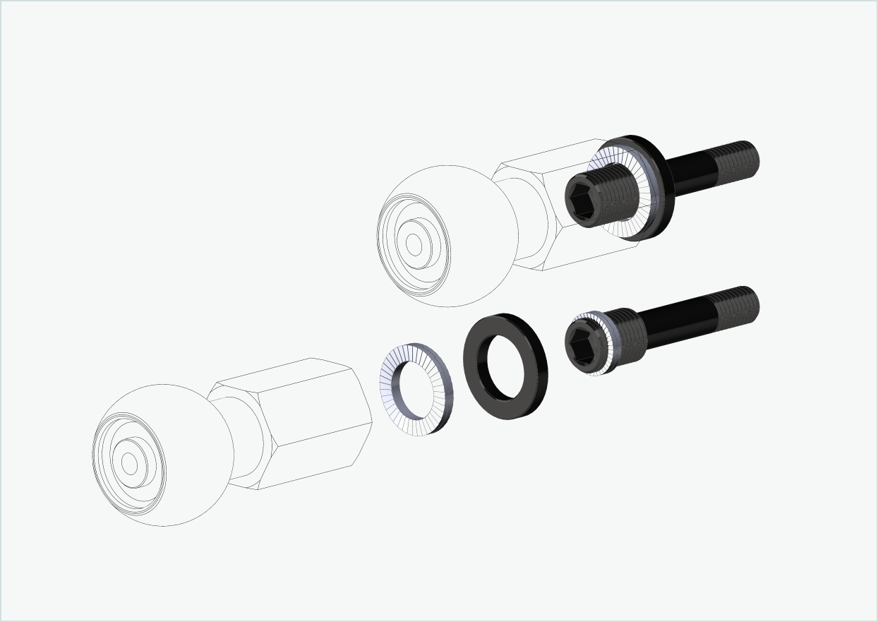 Burley COHO XC gängadapteruppsättning (30mm/30mm) | för Rohloff Speedhub 500-14 / A12