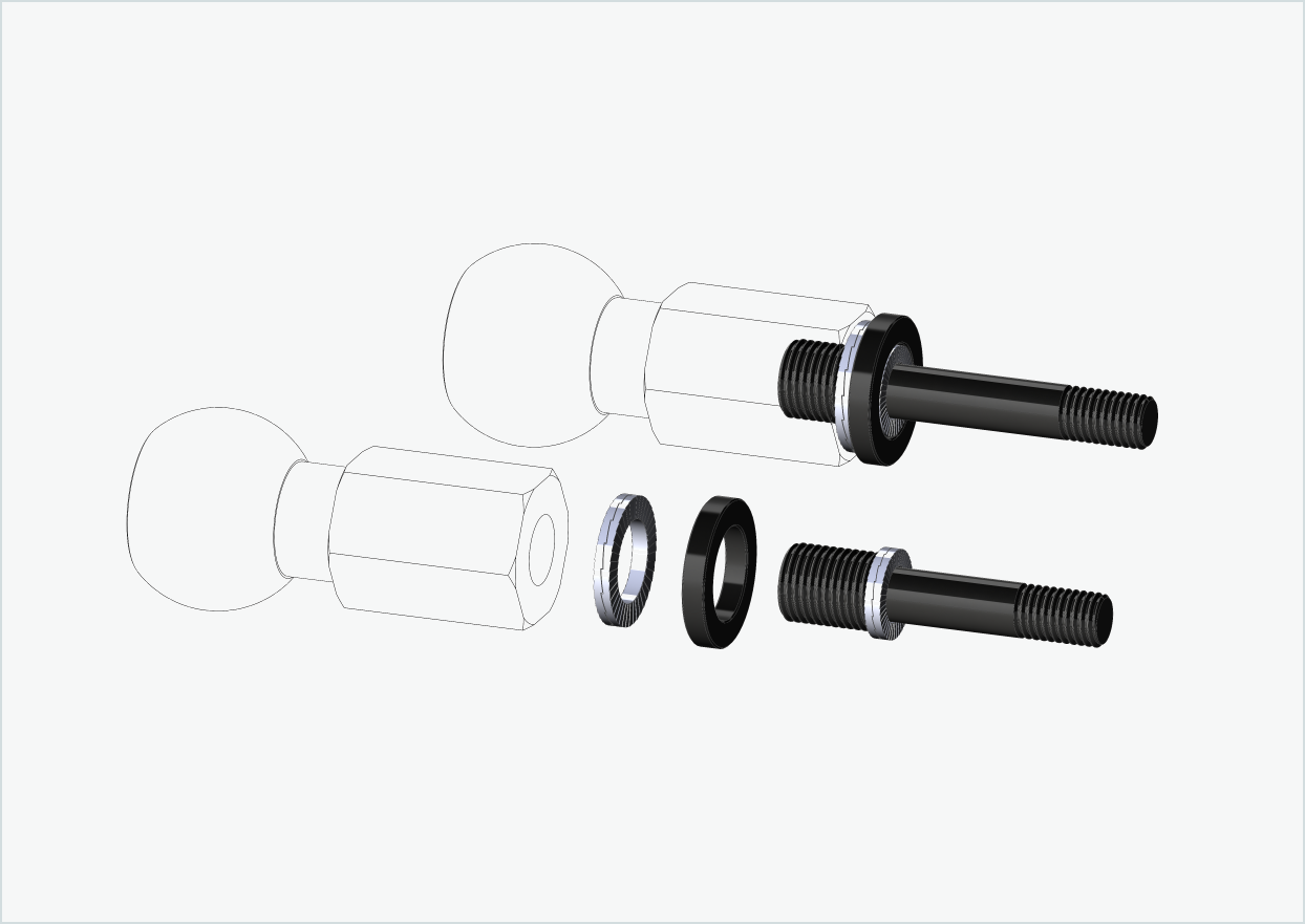 Burley COHO XC gängadapteruppsättning (30mm/36mm) | för Rohloff Speedhub 500-14 / A12