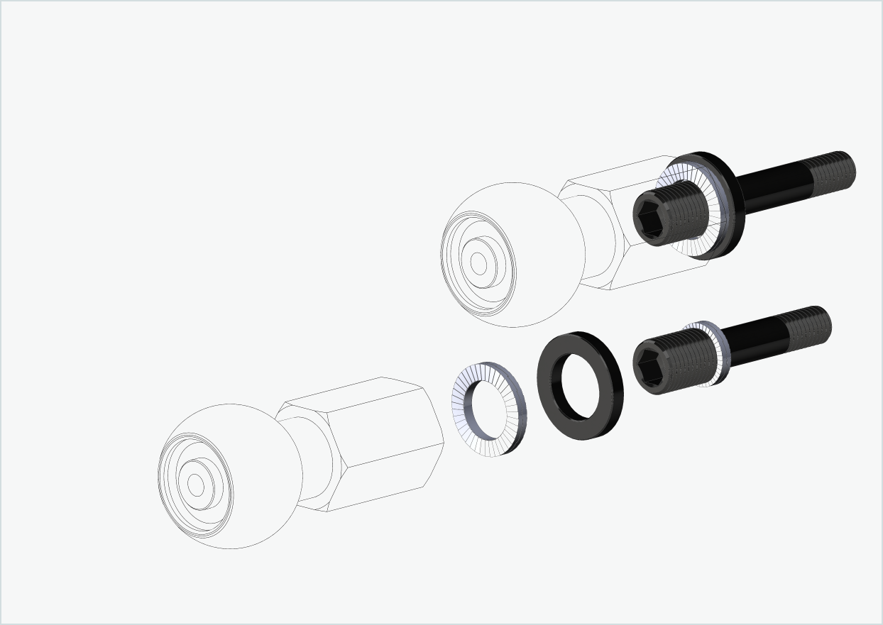 Burley COHO XC gängadapteruppsättning (30mm/36mm) | för Rohloff Speedhub 500-14 / A12