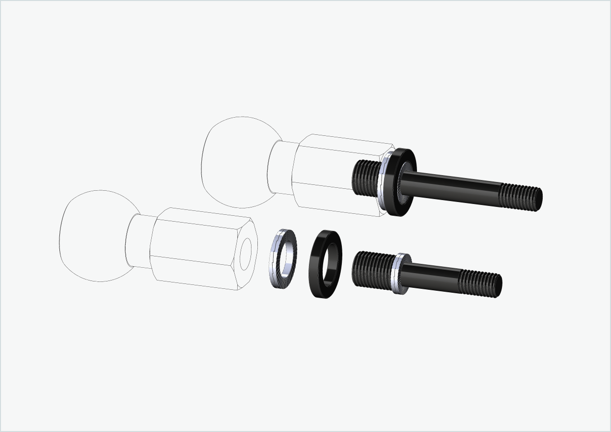 Burley COHO XC gängadapteruppsättning (30mm/42mm) | för Rohloff Speedhub 500-14 / A12