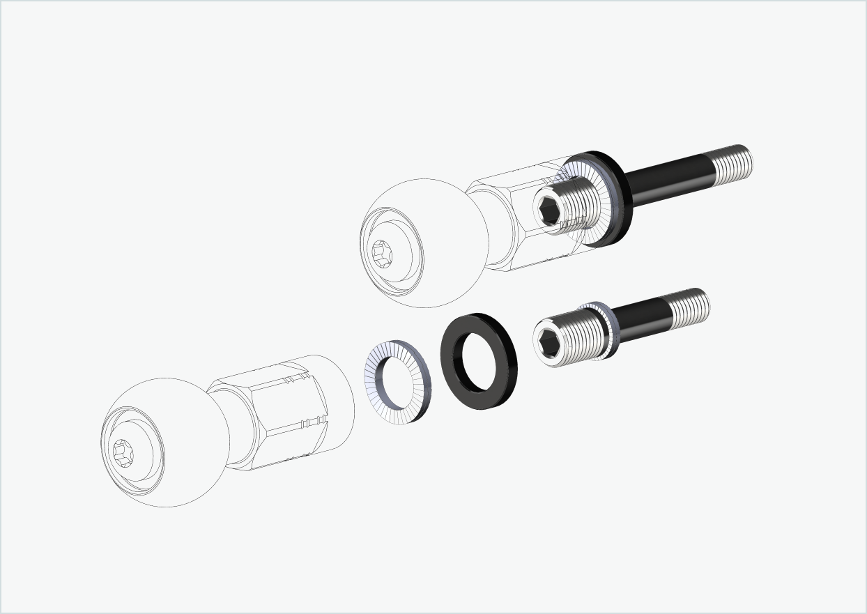 Burley COHO XC gängadapteruppsättning (30mm/42mm) | för Rohloff Speedhub 500-14 / A12